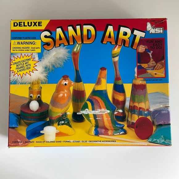 Vintage Deluxe Sand Art Kit - Retro 70s Activity Craft - Ages 5+ - Picture 1 of 7